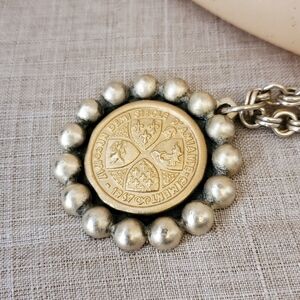 French Kande 33 Inch Medallion Necklace